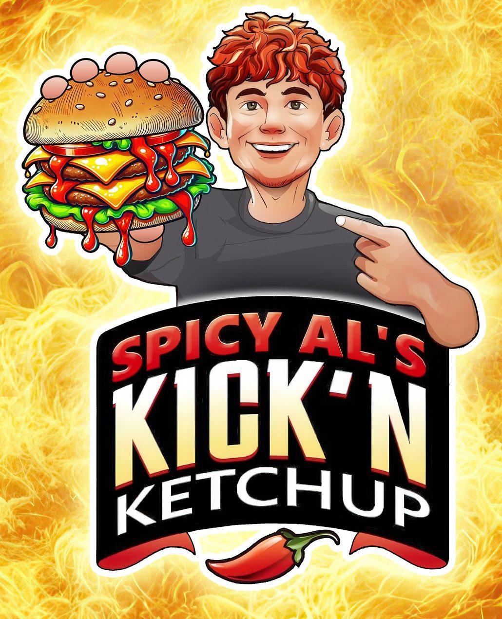 Spicy Al's Kick'n Ketchup - Spicy Gourmet Ketchup -14oz