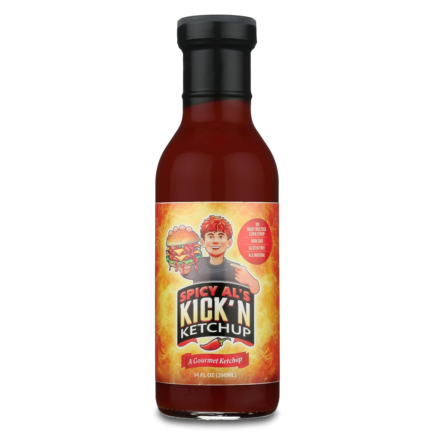 Spicy Al's Kick'n Ketchup - Spicy Gourmet Ketchup -14oz